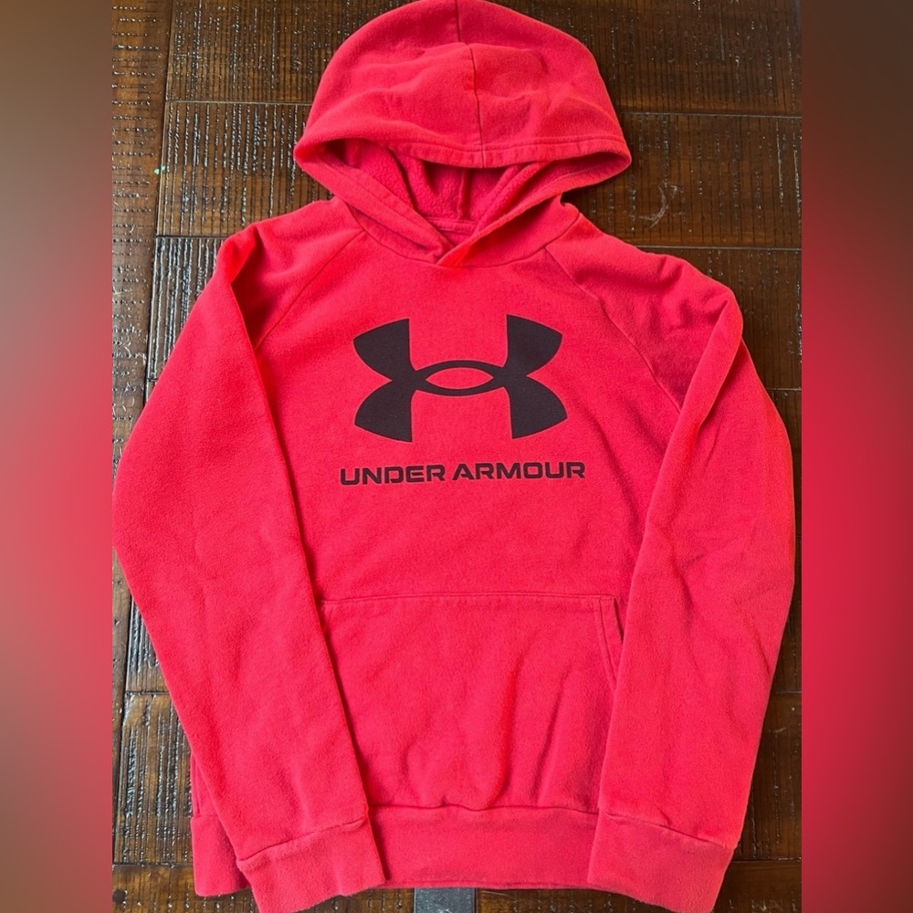 Boy’s Red Under Armour Hooded Sweatshirt